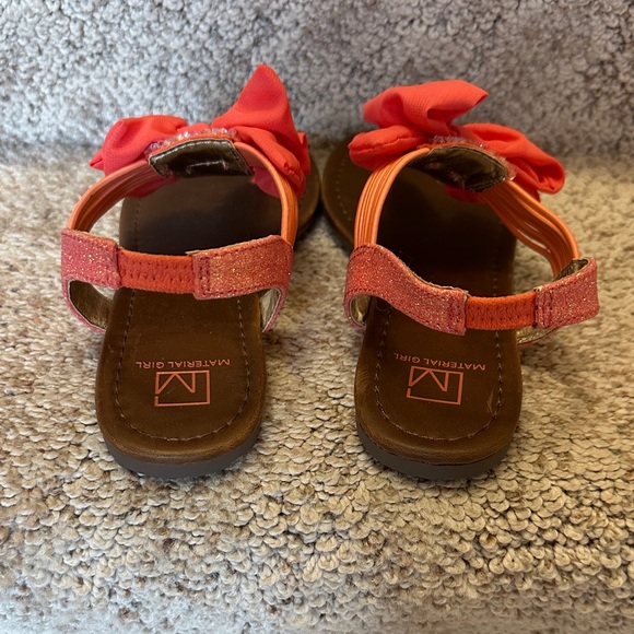 Coral Material Girl Sandals with Bow - Picture 5 of 5